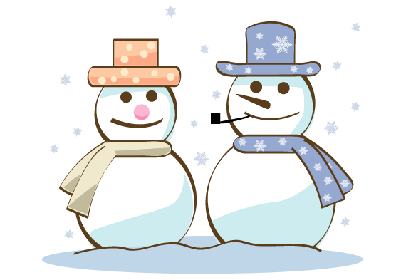 Material snowman of winter